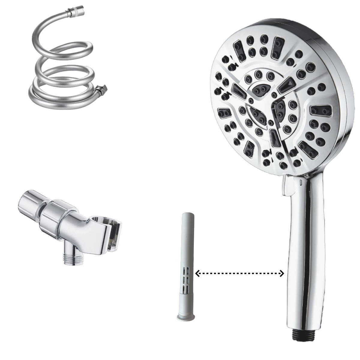 EcoLux 10 Mode High Pressure Filtered Shower Head