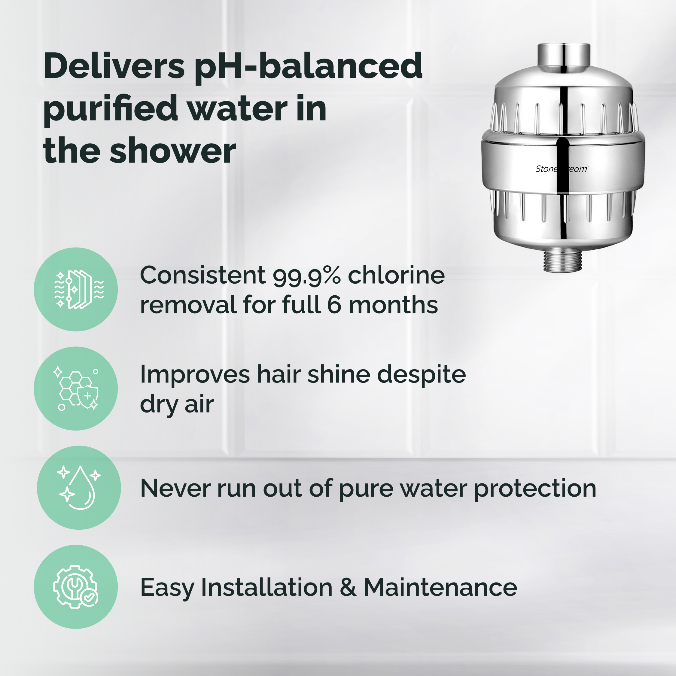 Hard Water shower filter