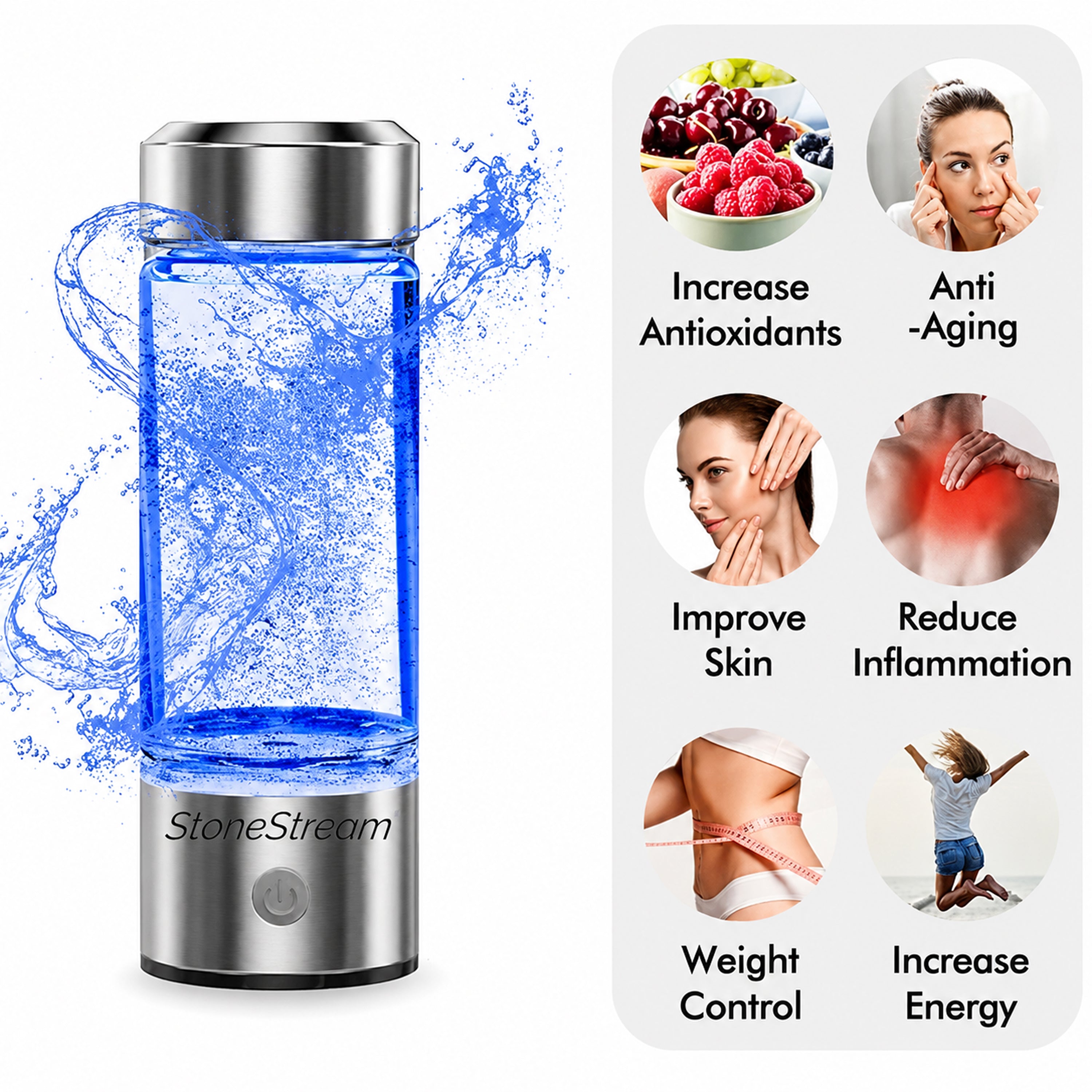 Ultimate Hydrogen Water Bottle 420ml (14.2 oz)